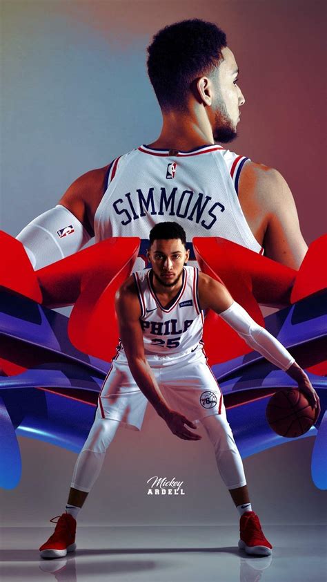 Photo of Ben Simmons holding out his big hands to the camera wearing a red Sixers jersey. . Ben simmons wallpaper